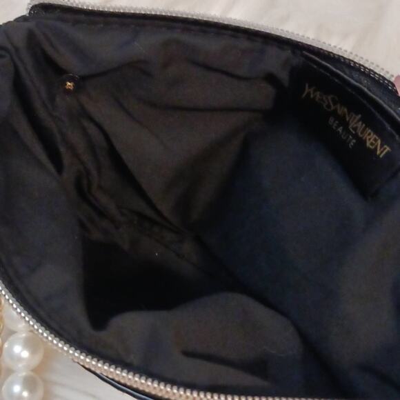 YSL Crossbody SHINY BLACK PEARL GOLD SILVER chains added - Picture 12 of 15